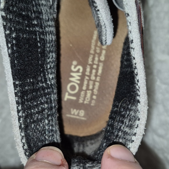 Toms Women's 9 Grey Microfiber Wedge Ankle Boots - Picture 4 of 9